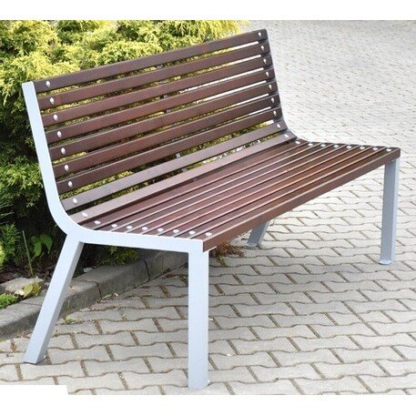 Metal bench with backrest 'BDS_MBG/43-180cm'