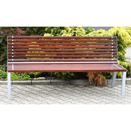 Metal bench with backrest 'BDS_MBG/43-180cm'