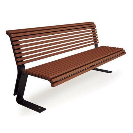 Metal bench with backrest 'BDS_MBG/53-190cm'