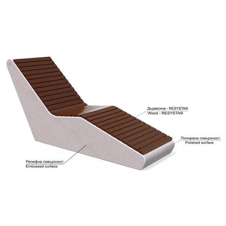 Concrete sun lounger 'STF/BS-289_ER/MDL'