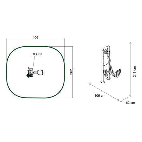 Outdoor fitness and gym equipment 'MBG_16/OFC-3'