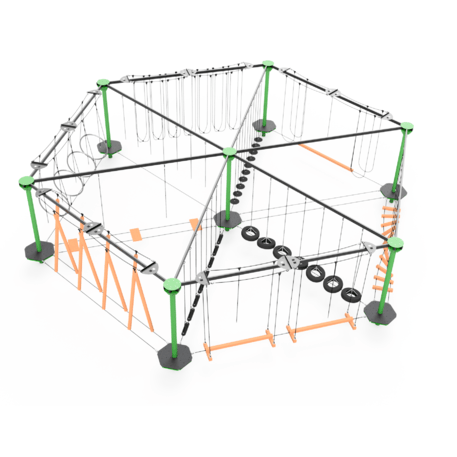 Bērnu rotaļu laukuma elements 'Virvju parks_MBG-381/P7103'