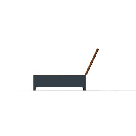 Metalinis gultas, šezlongas ir suolas viename, pagamintas iš Iroko medienos 'Exclusive / STF/23-04-03/MDL'