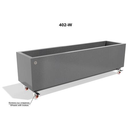 Metalinis lauko vazonas, gėlinė 'Premium / 150x38xH/38cm / BS-402'