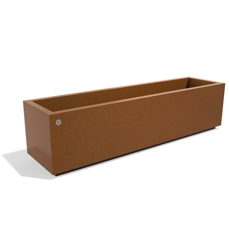 Metalinis lauko vazonas, gėlinė 'Premium / 150x38xH/38cm / BS-402'