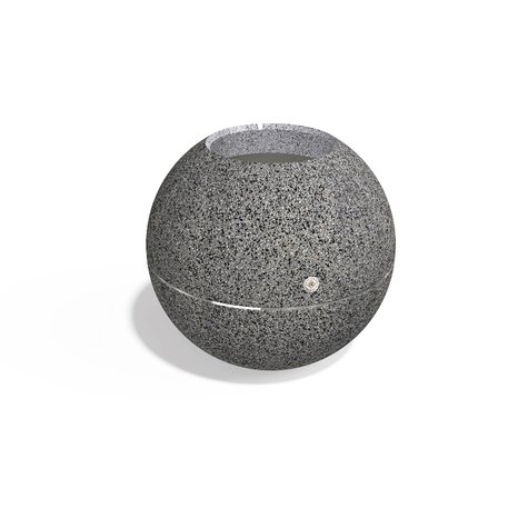 Apvalus betoninis vazonas – gėlinė, padengta smulkia granito skaldele 'Premium / Ø60xH/52,5cm / BS-371'