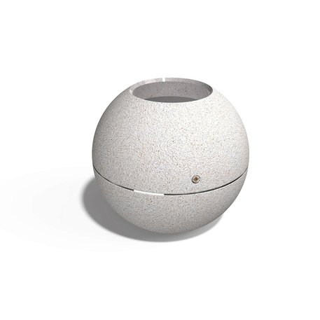 Apvalus betoninis vazonas – gėlinė, padengta smulkia granito skaldele 'Premium / Ø60xH/52,5cm / BS-371'