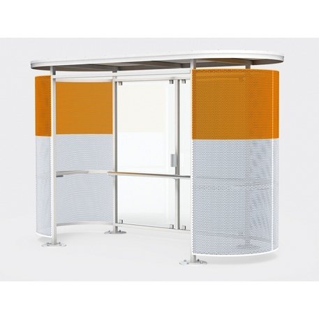 Rūkymo stoginė + Autobusų stotelės laukimo paviljonas 'Smoke Minor 2V / 343,5cm'