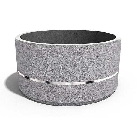 Apvalus betoninis terrazo vazonas (gėlinė) 'Premium / Ø200xH/100cm_BS-272'