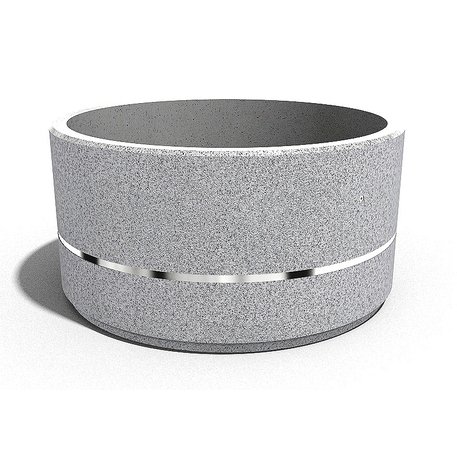 Apvalus betoninis terrazo vazonas (gėlinė) 'Premium / Ø200xH/100cm_BS-272'