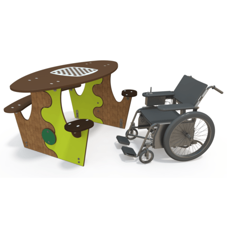 Žaidimų stalas su suolais vaikų aikštelėms 'MO_TA-7009-15'