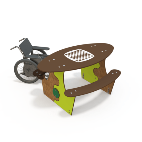 Žaidimų stalas su suolais vaikų aikštelėms 'MO_TA-7009-15'