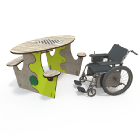 Žaidimų stalas su suolais vaikų aikštelėms 'MO_TA-7009-15'