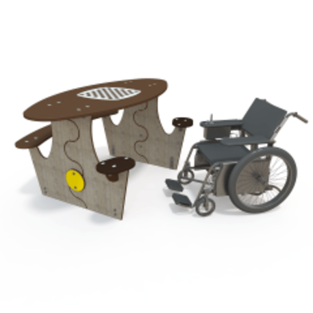 Žaidimų stalas su suolais vaikų aikštelėms 'MO_TA-7009-15'