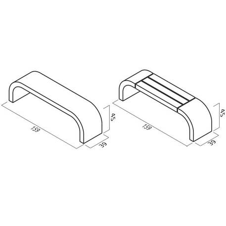Betoninis lauko suolas 'Harmony / 001345'