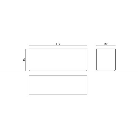 Betoninis lauko suolas 'Regular / 001354'