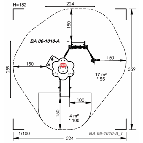 Vaikų žaidimų aikštelių įranga Baby linija – mažiesiems 'MBG-2038_BA 06-1010-A05'