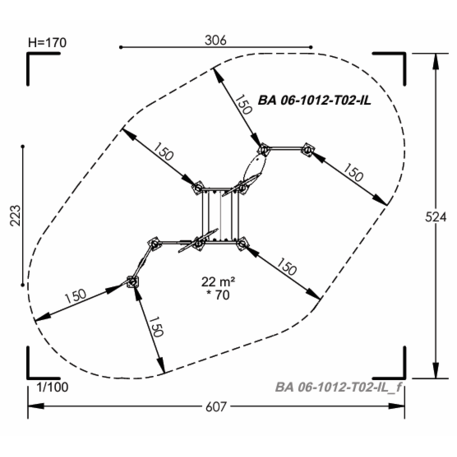 Vaikų žaidimų aikštelių įranga Baby linija – mažiesiems 'MBG-2044_BA 06-1012-T02'