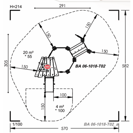 Vaikų žaidimų aikštelių įranga Baby linija – mažiesiems 'MBG-2053_BA 06-1018-T02'