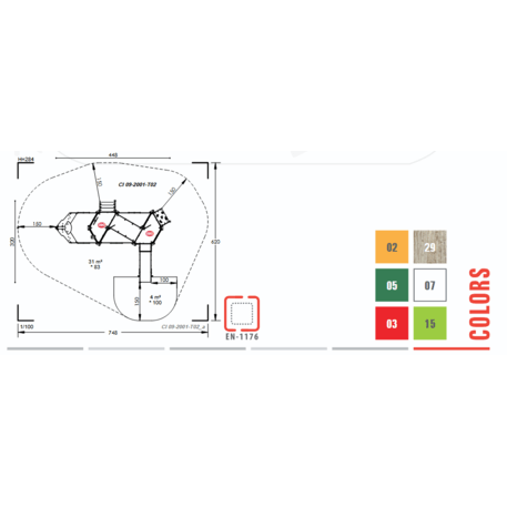  Vaikų žaidimo aikštelės kompleksas, kolekcija 'Piratų laivas / MBG-1188_CI 09-2001-T02'