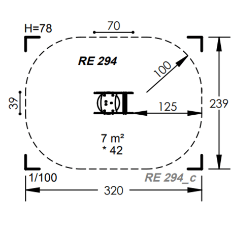 Spyruokliukas vaikų žaidimų aikštelėms 'MBG-1086_RE 294-07'