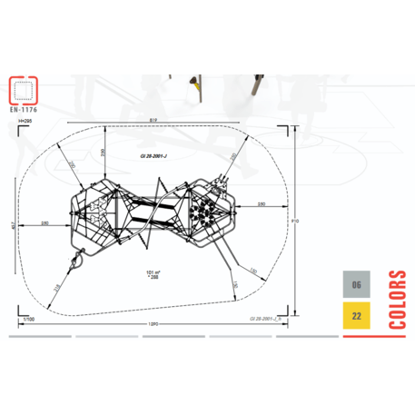  Vaikų žaidimo aikštelės kompleksas, kolekcija 'Giga / MBG-1290_GI 28-2001-J22'