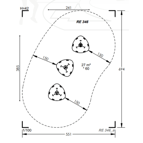 Spyruokliukas vaikų žaidimų aikštelėms 'MBG-1142_RE 346-12'