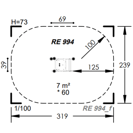 Spyruokliukas vaikų žaidimų aikštelėms 'MBG-1159_RE 994-19'