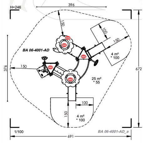 Vaikų žaidimų aikštelių įranga Baby linija – mažiesiems 'MBG-2136_BA 06-4001-AD01'