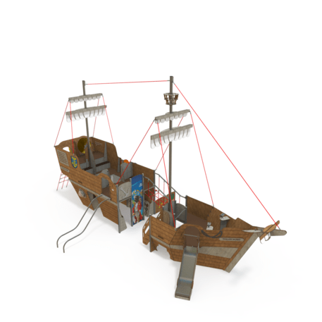  Vaikų žaidimo aikštelės kompleksas, kolekcija 'Piratų laivas / MBG-1233_CI 15-1009-T01'