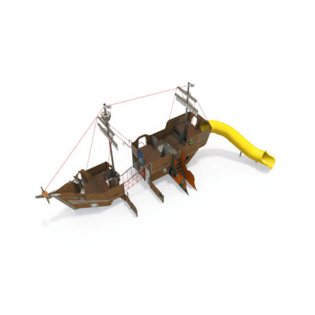  Vaikų žaidimo aikštelės kompleksas, kolekcija 'Piratų laivas / MBG-1233_CI 15-1009-T01'