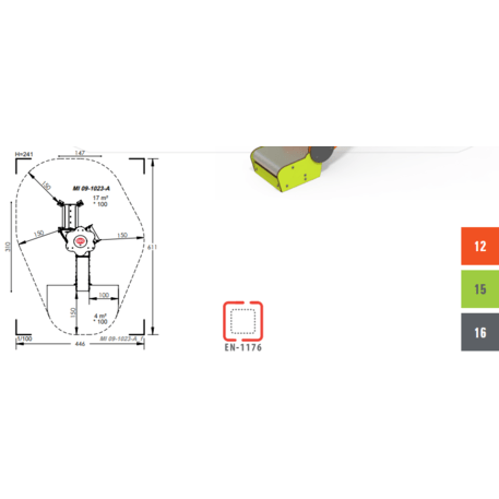 Žaidimų aikštelių kompleksas vaikams nuo 2 metų amžiaus – kolekcija 'MINI / MBG-2178_MI 09-1023-A97'