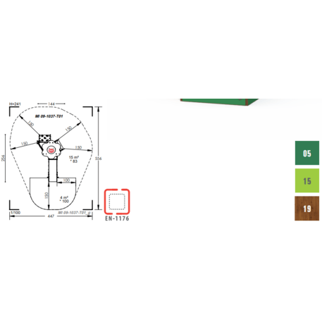 Žaidimų aikštelių kompleksas vaikams nuo 2 metų amžiaus – kolekcija 'MINI / MBG-2188_MI 09-1037-T01'