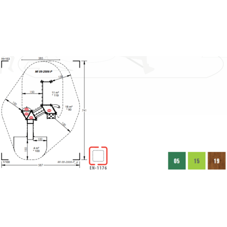 Žaidimų aikštelių kompleksas vaikams nuo 2 metų amžiaus – kolekcija 'MINI / MBG-2217_MI 09-2006-P15'