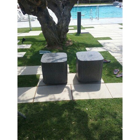 Betoninis modulinis suolas su LED apšvietimu 'Premium / Square Puff 45x45cm'