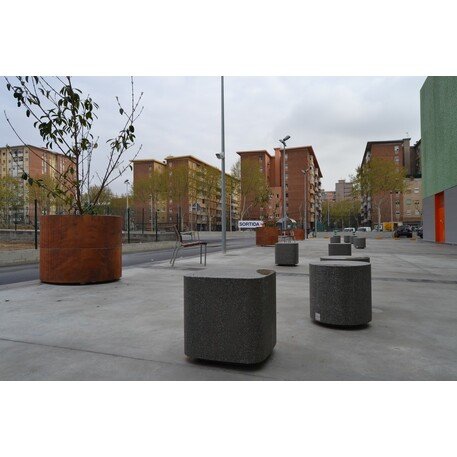 Betoninis modulinis suolas su LED apšvietimu 'Premium / Square Puff 45x45cm'