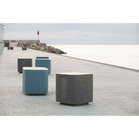 Betoninis modulinis suolas su LED apšvietimu 'Premium / Square Puff 45x45cm'