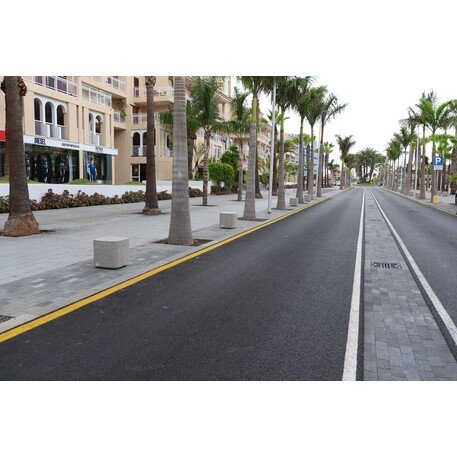 Betoninis modulinis suolas su LED apšvietimu 'Premium / Square Puff 45x45cm'