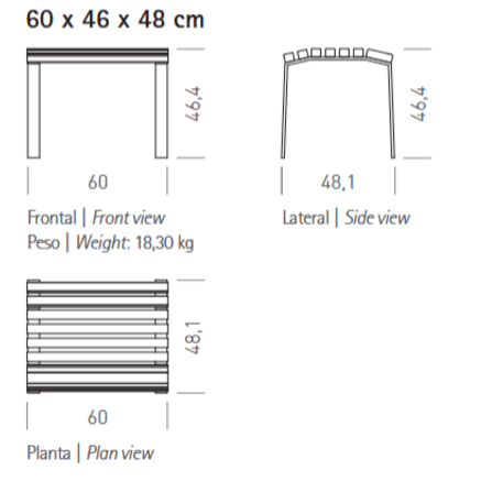 Metalinis suoliukas su atlošu 'Premium / Calmina 60cm/180cm'
