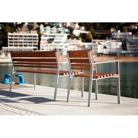 Metalinis suoliukas su atlošu 'Premium / Calmina 60cm/180cm'