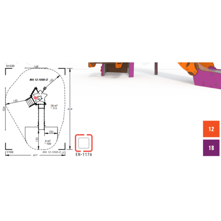 Žaidimų aikštelių kompleksas vaikams nuo 2 iki 10 metų amžiaus – kolekcija 'MAXI / MBG-2353_MA 12-1008-O18'