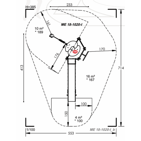 Spielplatzkomplex für Kinder von 2 bis 12 Jahren – Kollektion 'MEGA / MBG-2529_ME 18-1020-I05'