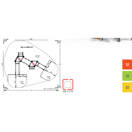 Complesso per parco giochi per bambini dai 2 anni – collezione 'MAXI / MBG-2423_MA 12-2069-T01'