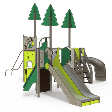 Žaidimų aikštelių kompleksas vaikams nuo 2 iki 12 metų amžiaus – kolekcija 'MEGA / MBG-2589_ME 18-3033-U29'