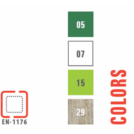 Žaidimų aikštelių kompleksas vaikams nuo 2 iki 12 metų amžiaus – kolekcija 'MEGA / MBG-2613_ME 18-4021-U29'