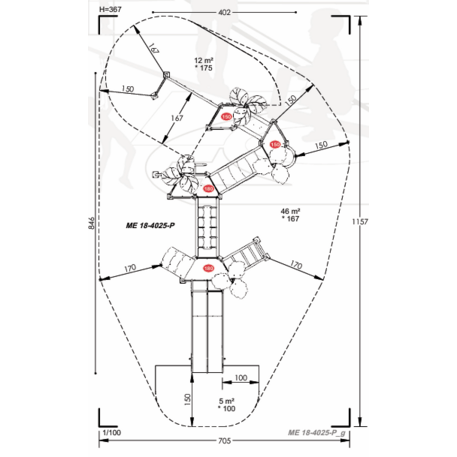 Žaidimų aikštelių kompleksas vaikams nuo 2 iki 12 metų amžiaus – kolekcija 'MEGA / MBG-2618_ME 18-4025-P15'