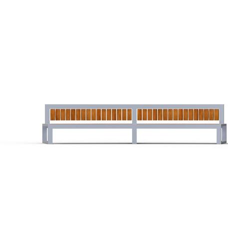 Dvipusis metalinis suolas su atlošu, pagamintas iš Iroko medienos 'Premium Collection / STF/13-04-76/MDL'