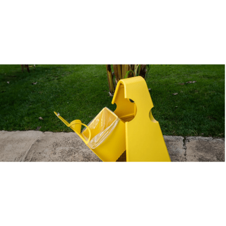 Metal trash bin for children’s playgrounds 'Cheese Bin G560'