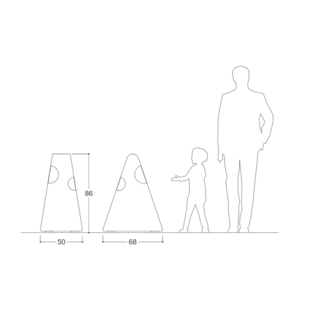 Metal trash bin for children’s playgrounds 'Cheese Bin G560'