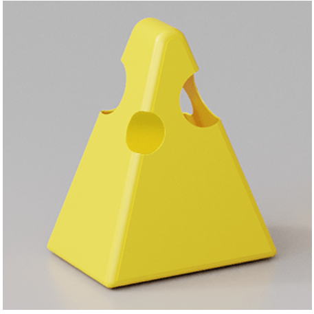 Metal trash bin for children’s playgrounds 'Cheese Bin G560'